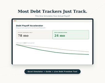 Debt Payoff Simulator | Snowball vs. Avalanche Tracker (Excel + Guide)