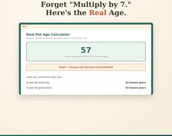 Pet Care Planner | Vet Records Tracker + Pet Sitter Instructions + Real Dog Age Calculator | Dog & Cat Owner Kit