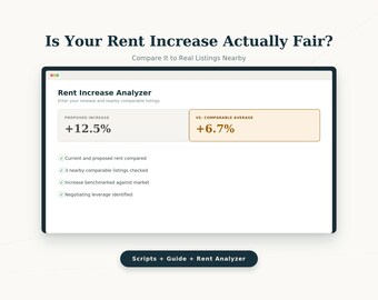 Rent Negotiation Kit | Lease Renewal Scripts + Analyzer Tool (Digital Download)