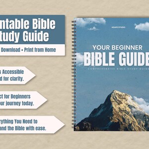 Men's Bible Study Guide, Minimalist Scripture Study Journal, SOAP Method Template