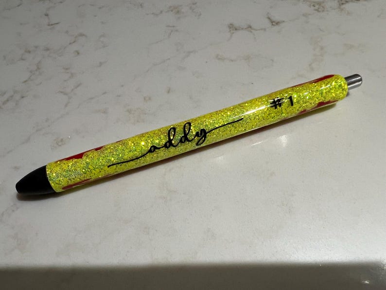 Softball Glitter Pen: Refillable Gel Ink - Coach/Player Gift image 6