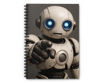 Robot Spiral Notebook - Ruled Line