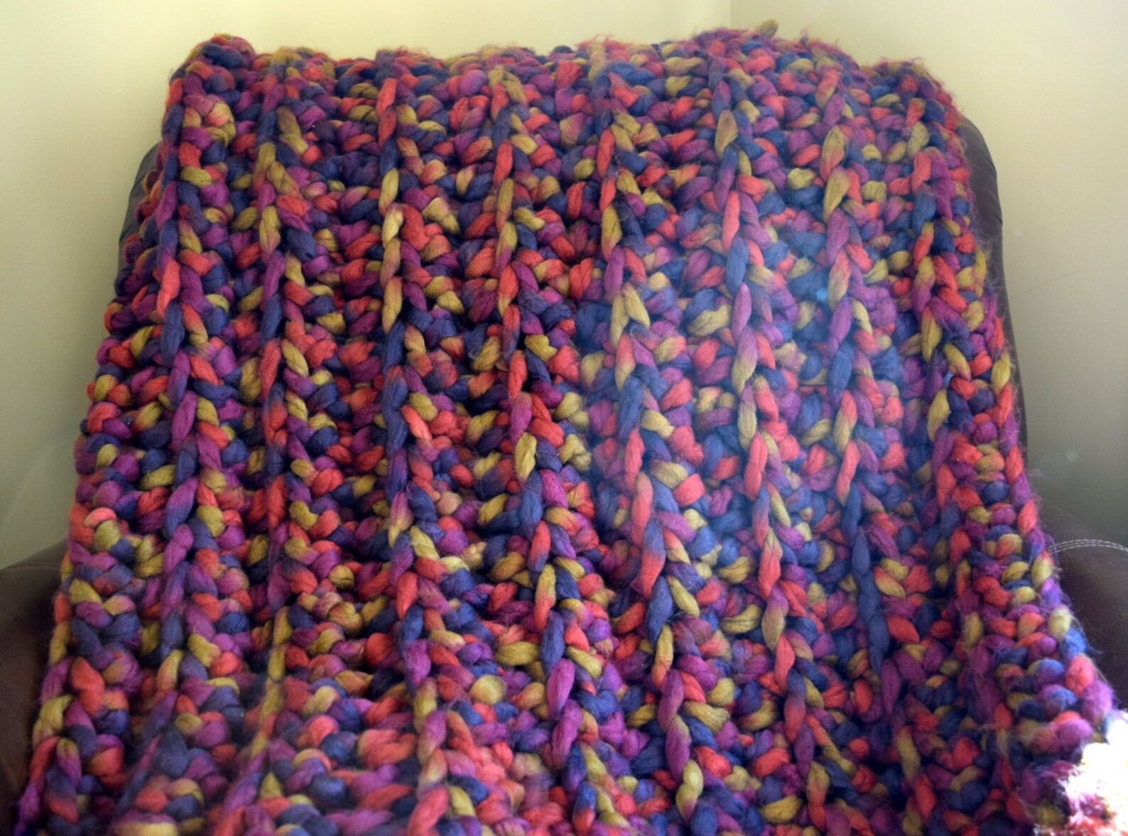 Jumbo Crochet Afghan in Super Soft Yarn Etsy