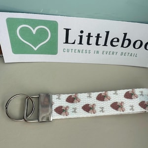 Strawberry bow wristlet
