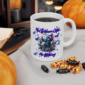 Taza de cerámica de Stitch, regalo para fans de Disney, taza para niños imagen 4
