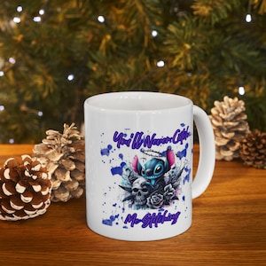 Taza de cerámica de Stitch, regalo para fans de Disney, taza para niños imagen 7