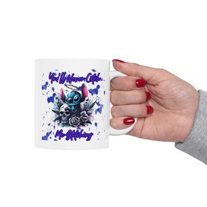 Taza de cerámica de Stitch, regalo para fans de Disney, taza para niños imagen 8