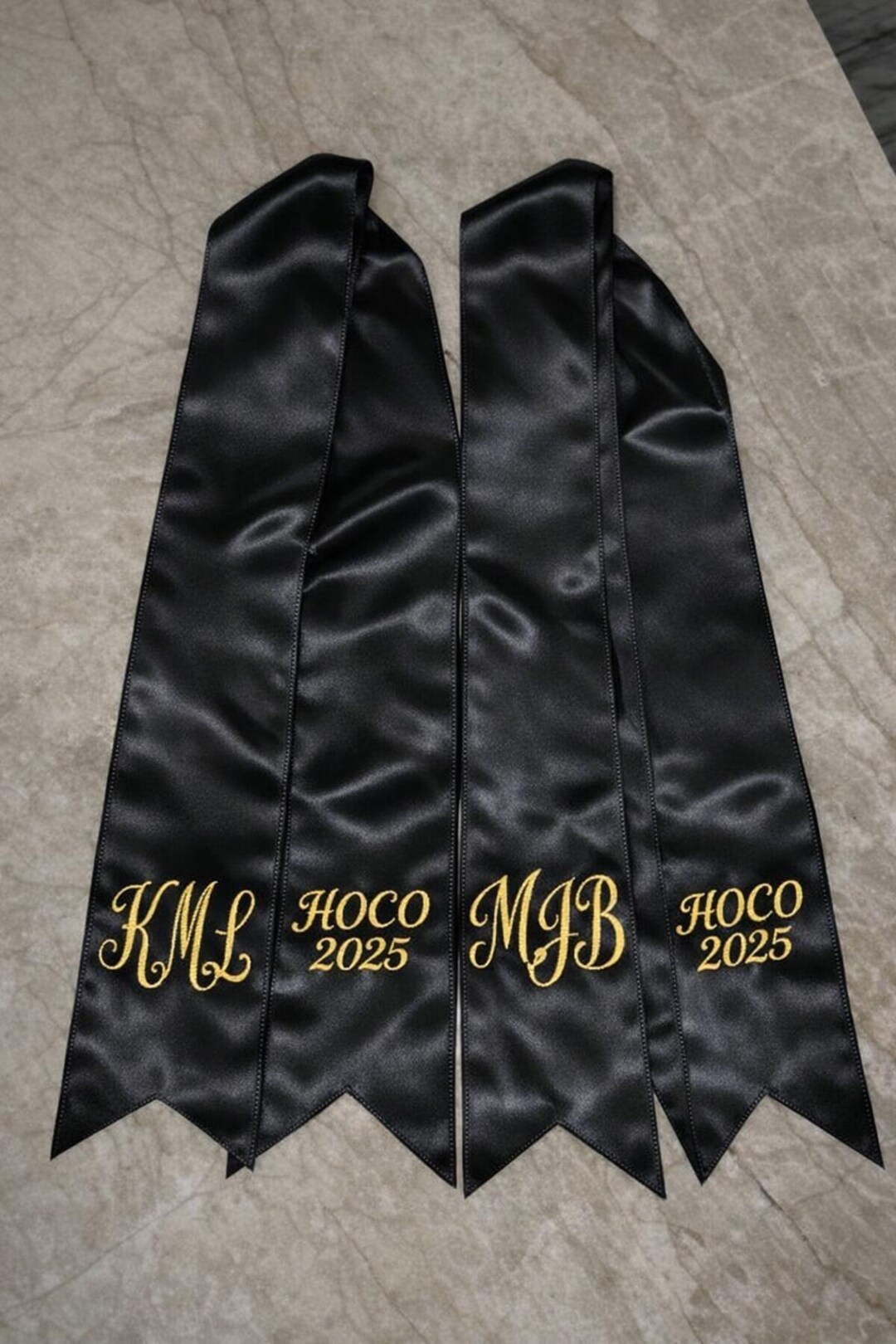 Black SATIN Monogram Ribbon - Prom/homecoming/hoco/school Dance - Etsy