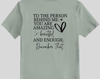 Camiseta "Tú Importas" - Camiseta con mensaje positivo y estampado inspirador en la espalda - Camiseta de salud mental y amabilidad