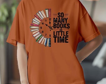 Camiseta "So Many Books" - Divertida camiseta de lectura para bibliófilos