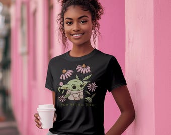 Camiseta "Disfruta de las Pequeñas Cosas" - Bonita camiseta con estampado de extraterrestre - Un regalo ideal para los amantes del espacio