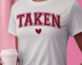 Camiseta de San Valentín, colores cómodos, regalo para ella, estado civil, unisex