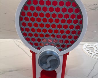 Máquina expendedora de cápsulas grandes estilo chicle / Dispensador de premios para puesto de venta / Incluye 15 cápsulas vacías transparentes de 2"