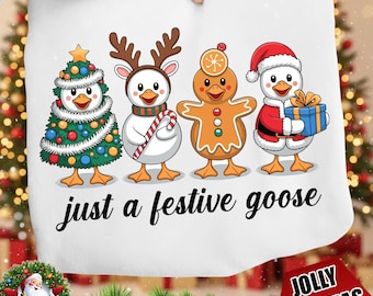 Jolly Christmas Goose SVG, Santa, Gingerbread (Digital Download)