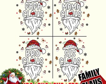 Family Claus SVG Bundle: Matching Christmas Shirt Designs (Digital Download)