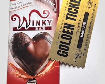 Golden Ticket Gift, Funny Gift for Boyfriend, Husband, or Partner