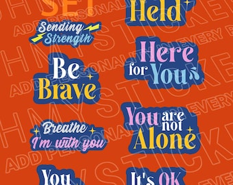 Affirmation Sticker Pack, Self Love Sticker, Durable Vinyl Waterproof Labels, Die Cut Stickers