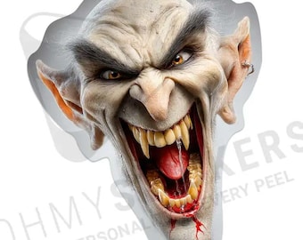 Dracula Sticker: Horror Vampire Vinyl Decal - Halloween Decoration