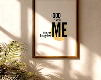 Religious Devotion Christian Motivational Poster, Faith Wall Art for Home or School