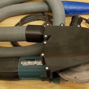 Winkelschleifer Staubschutzhaube mit Staubsaugeradapter - Staubabsaughülle für Schneidwerkzeuge