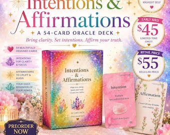 PRESALE Intentions and Affirmations Oracle Deck | 52 Affirmation Cards | Daily Inspiration Deck | Mindset & Manifestation