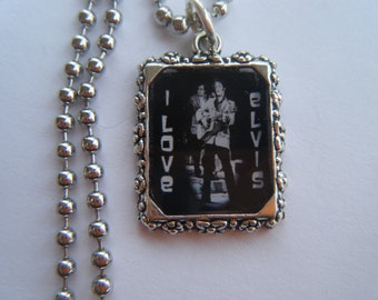 Elvis Presley,  I Love Elvis Necklace