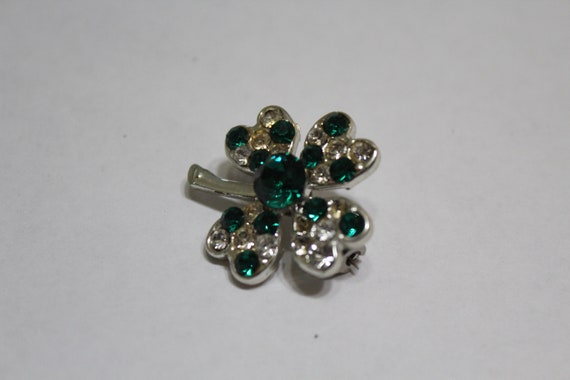 St. Patricks Day Shamrock Brooch - image 2