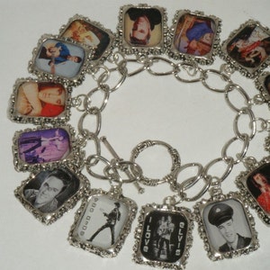 Elvis Charm Bracelet  Altered Art