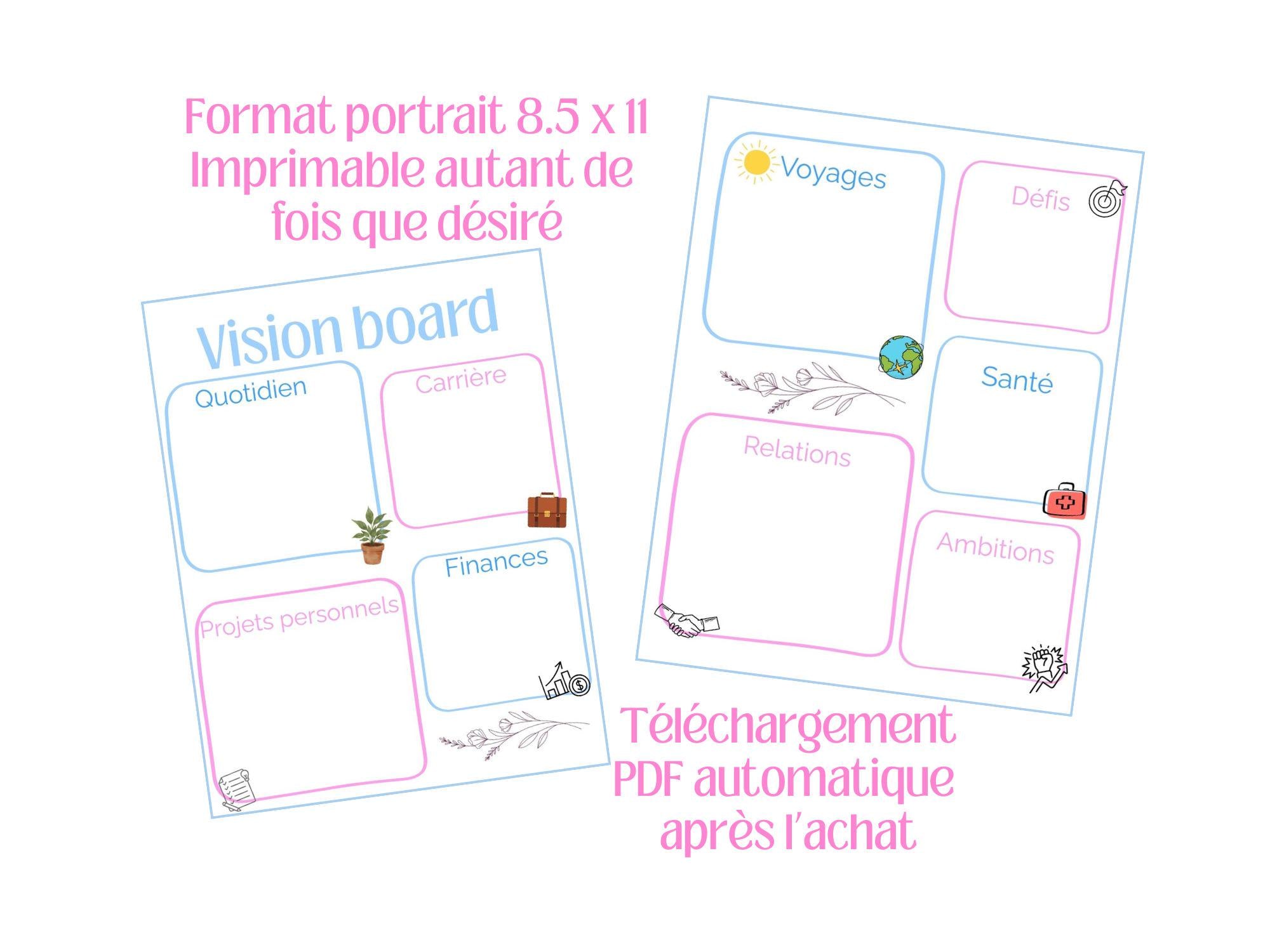 Printable Vision Board - Etsy UK
