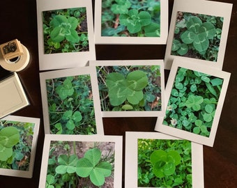 Set of 8 Four Leaf Clover Photography Notecards