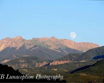 Moon over Ouray Colorado