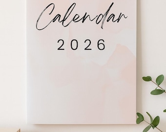 Minimalistische A3-wandkalender 2026 [Engels]