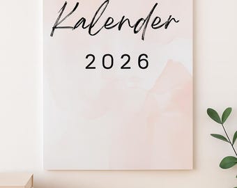 Minimalistische A3-wandkalender 2026 [Duits]
