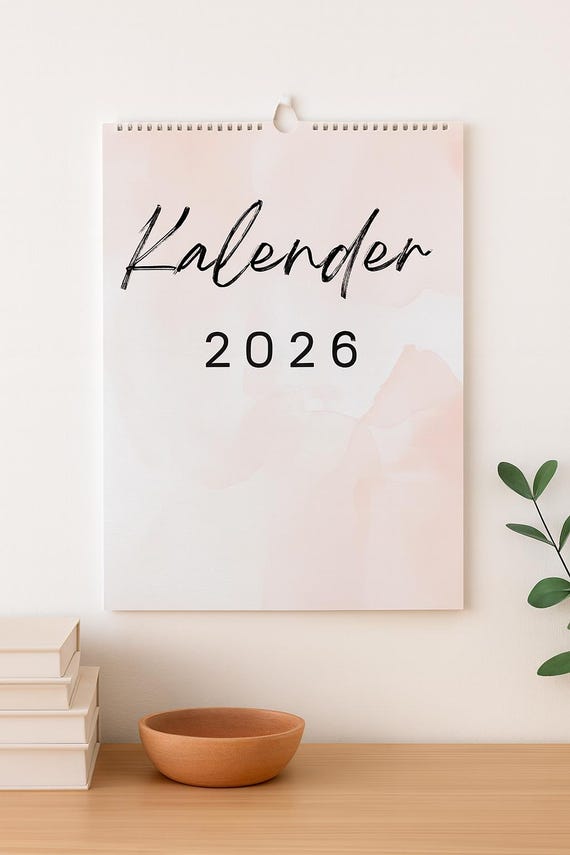 A3 Minimalist Wall Calendar 2026 [German]