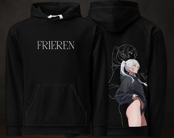 Frieren Anime Hoodie – Sousou no Frieren Black Unisex Pullover
