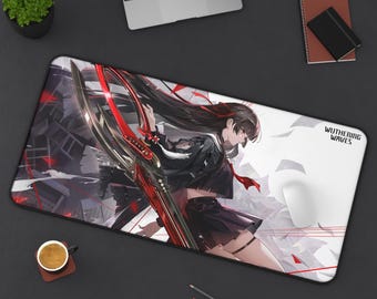 Chisa Wuthering Waves Gaming Desk Mat 16" × 32"  | Anime Fantasy Artwork