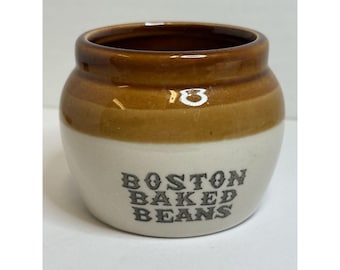 Vintage Baked Beans Mini Pot 2.75 Inch Jack Smillie Inc. Woburn MA Bean Pot EUC
