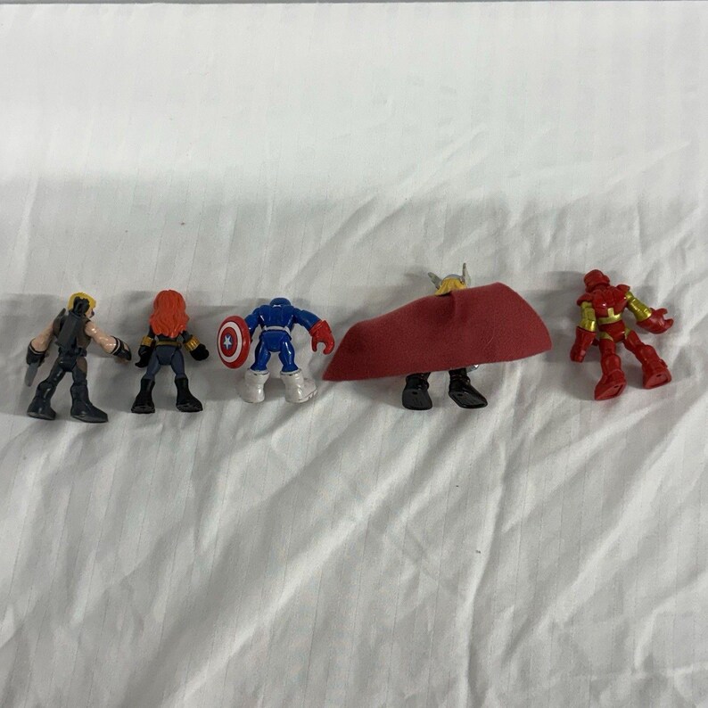 Marvel DC Superhero Figure Lot Batman Thor Iron Man Captain America, VTG Batman image 11
