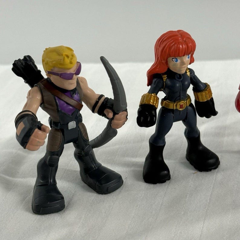 Marvel DC Superhero Figure Lot Batman Thor Iron Man Captain America, VTG Batman image 8
