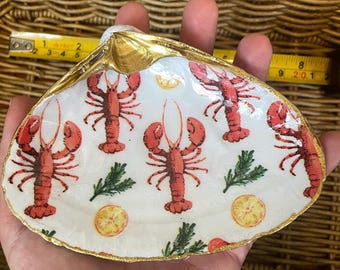 Handcrafted Decoupage Shells - Unique Coastal Decor