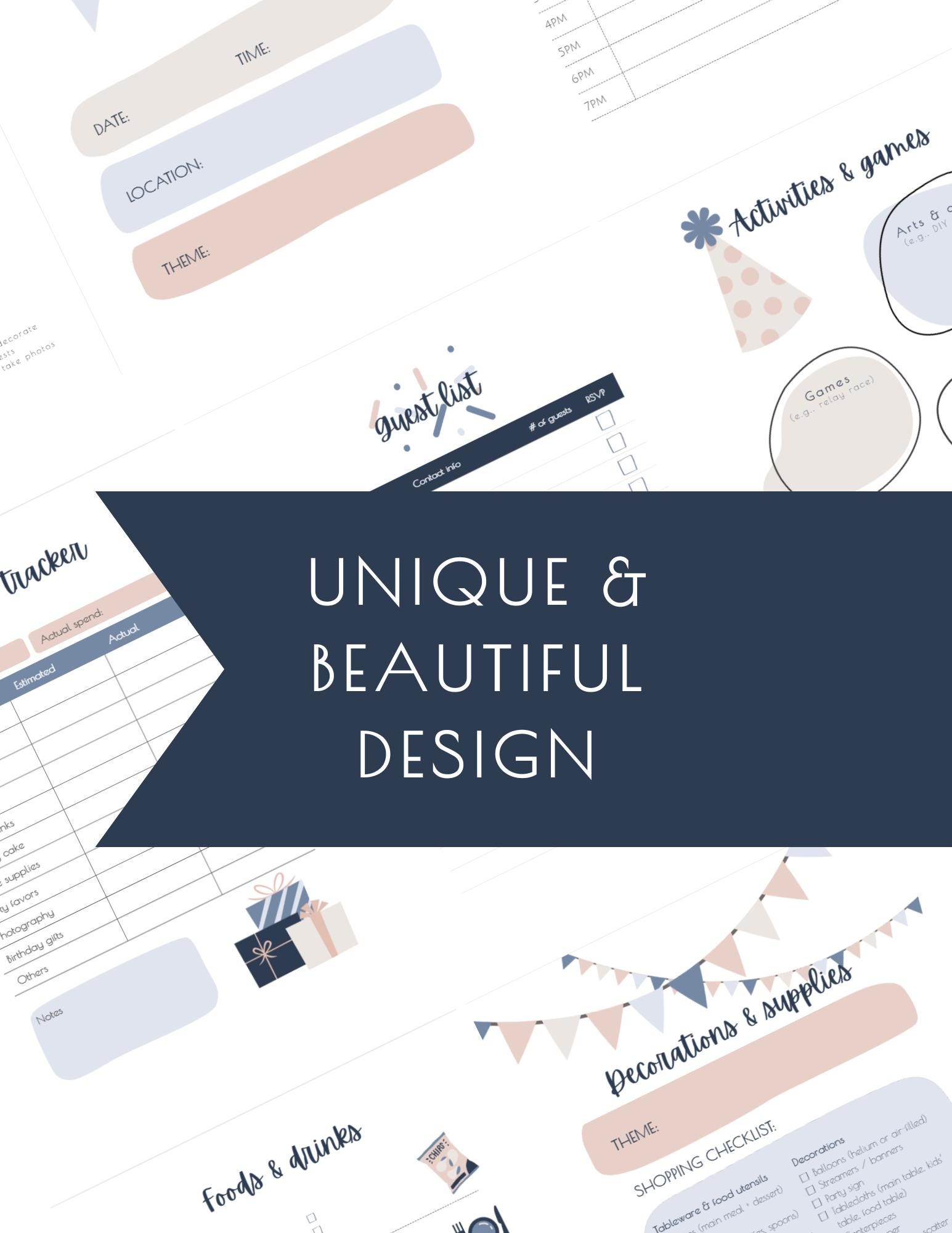Kids Birthday Party Planner, 10-page Printable PDF, Digital Download - Etsy