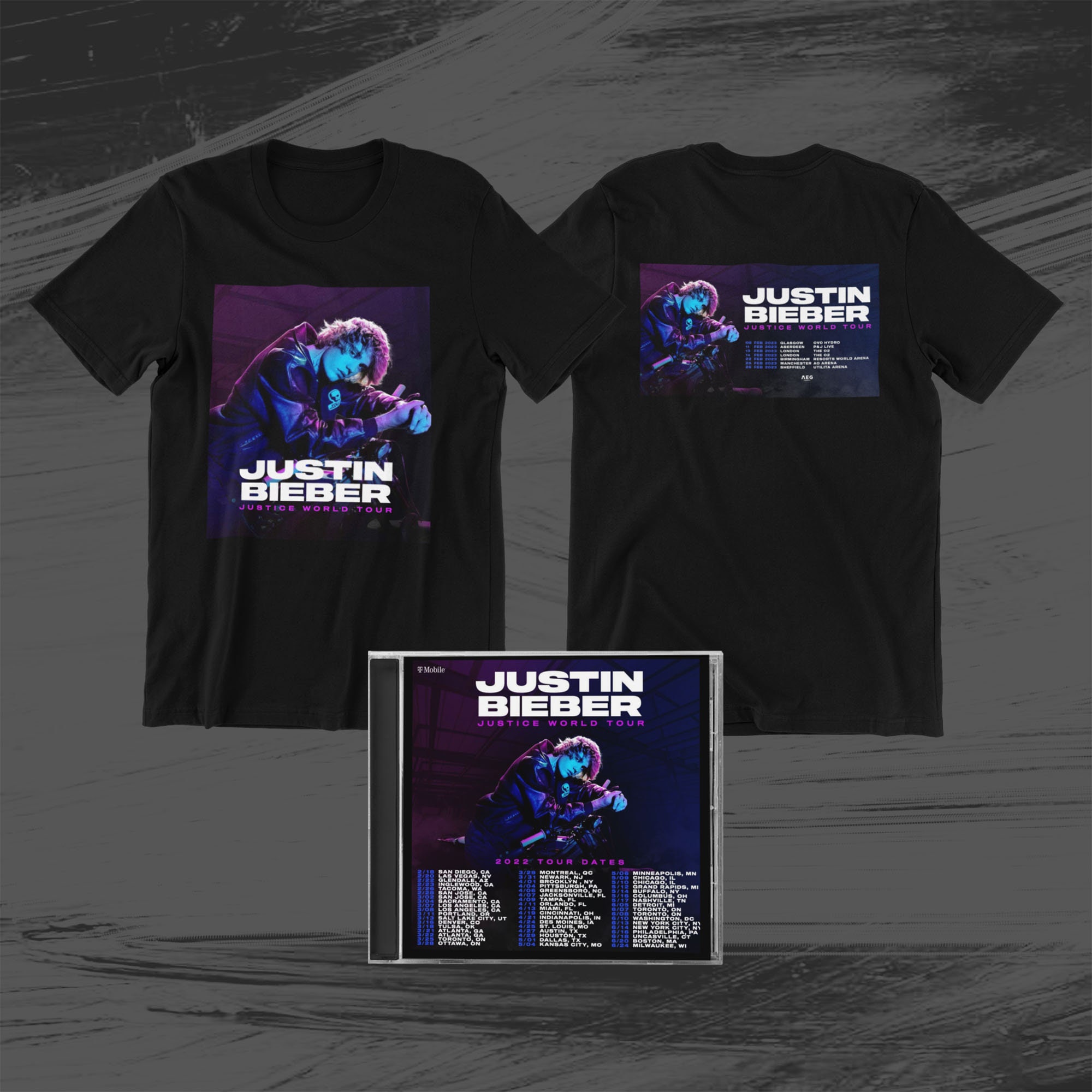 Discover 2022 Justin Bieber Justice World Tour North America T-Shirt