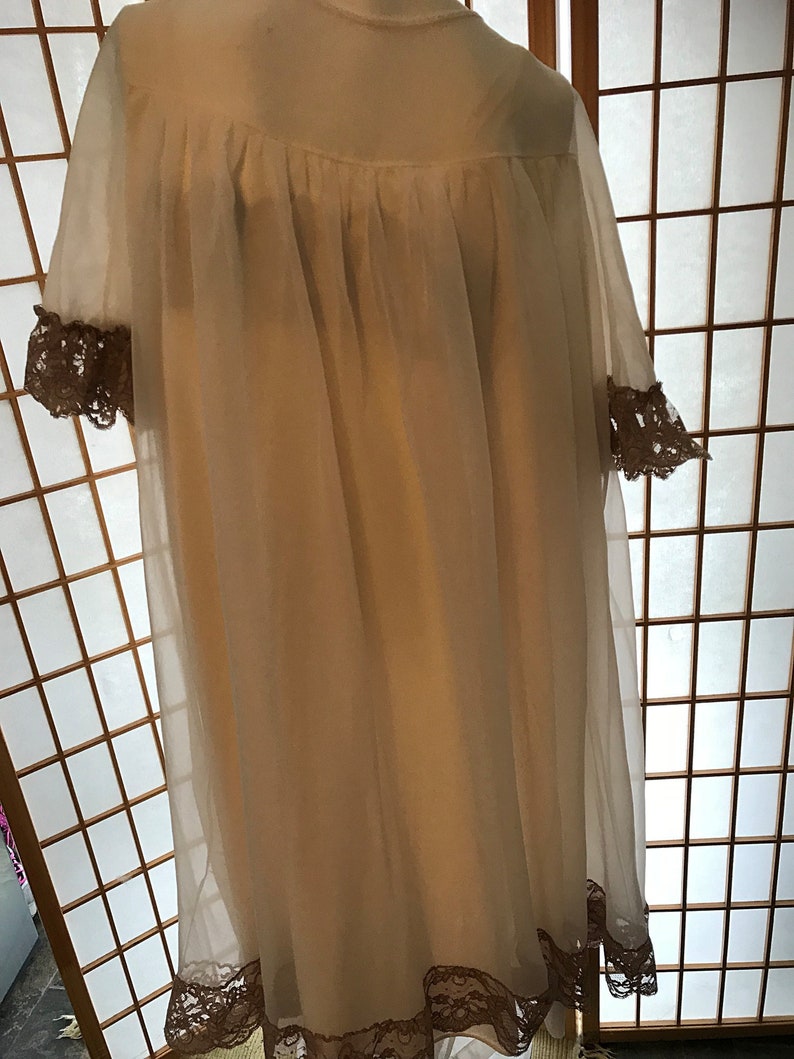 Nylon Chiffon Vintage peignoir nightgown Set Nightgown Robe | Etsy