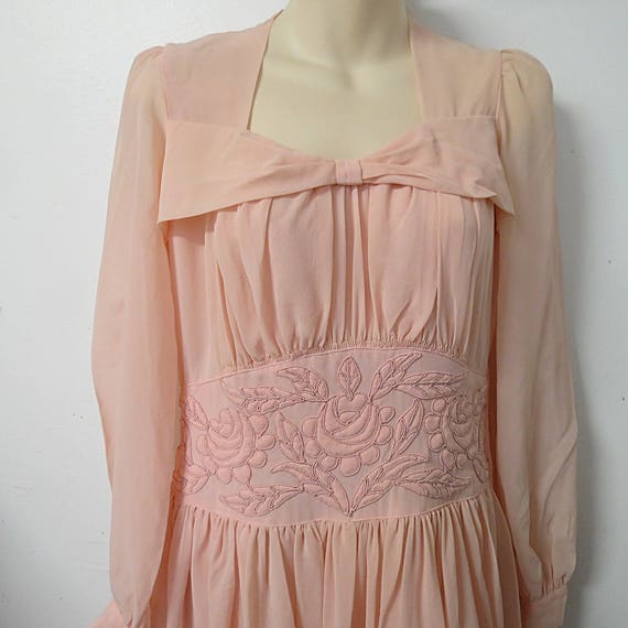 1940's Vintage Pink Party Evening Dress
