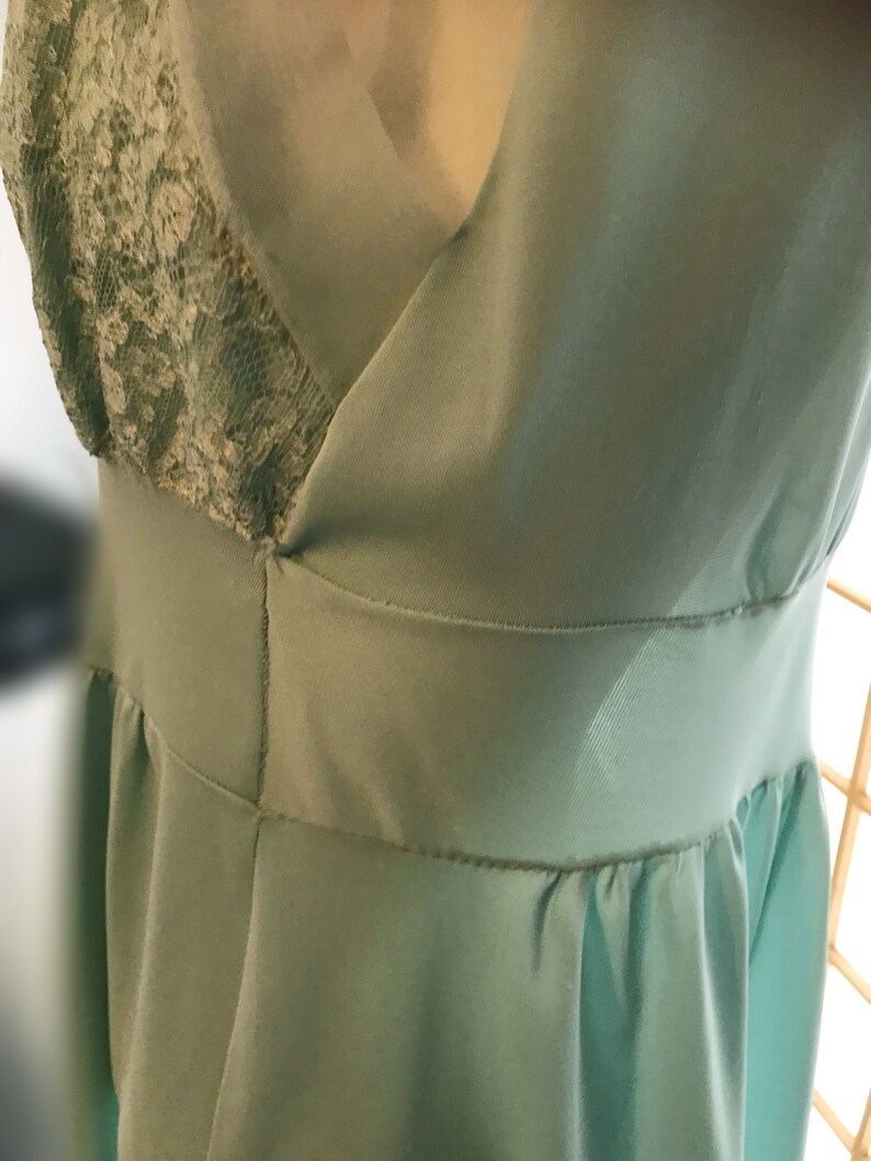 Baby Blue Vintage \\long Nylon Nightgown