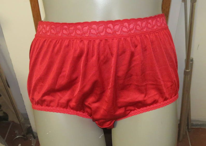 Red Vintage Nylon Panties Size 10 P03 | Etsy
