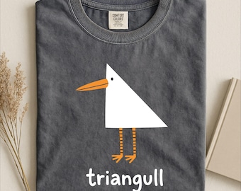 Triangull Shirt, Funny Goose Geometry Graphic Tee, Math Teacher Comfort Colors T-Shirt Gift for Teachers and School Staff