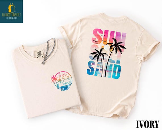 Sun Salt Sand Shirt, Summer Vacation Tee, Ocean Lover Gift, Beach Trip Shirt, Women Coastal Shirt, Comfort Colors T-Shirt