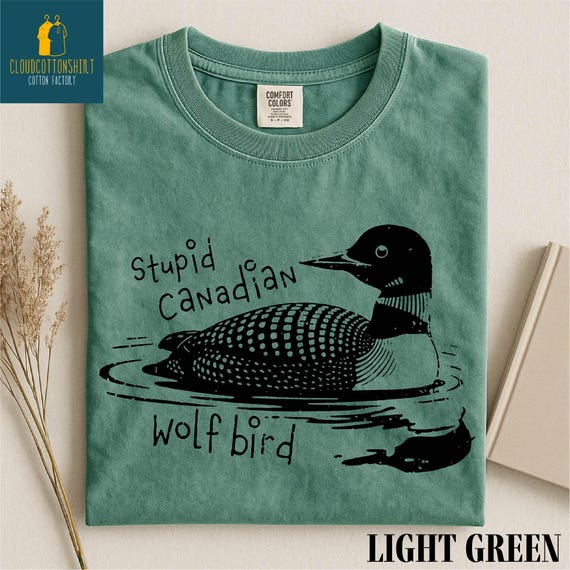 Stupid Canadian Wolf Bird Shirt, Heated Rivalry Sweatshirt, Sarcastic Animal Tee, Gay Pride Gift, Comfort Colors T-Shirt