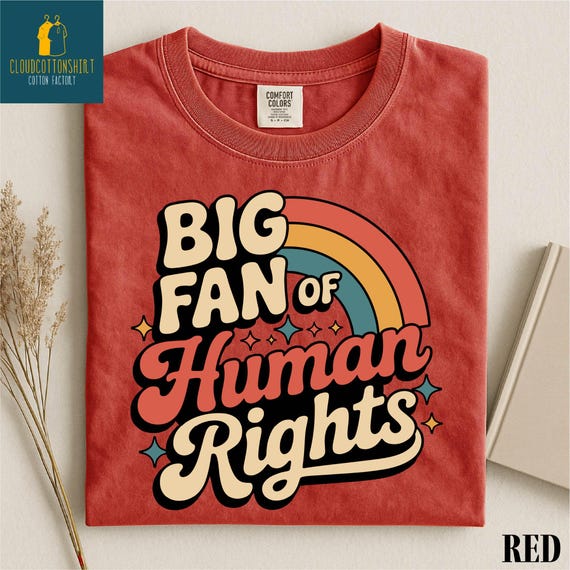 Big Fan of Human Rights Shirt, Radicalized by Basic Decency Sweatshirt, Social Justice Tee, Political Protest Gift, Comfort Colors T-Shirt